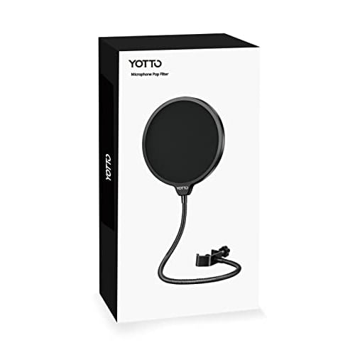 YOTTO Pop Guard Microphone Pop Blocker, 15.5cm Diameter, Double-Layered, Noise-Blocking Net