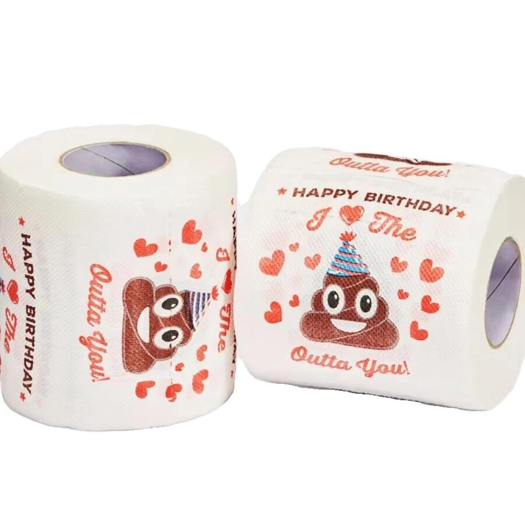 Funny Birthday Party Paper Napkins with Poop Print for Friends Gift