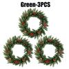 11cm Artificial Christmas Vine Wreath with Pine Cones for Xmas Parties Wedding Wall Decorations and Festival Celebrations