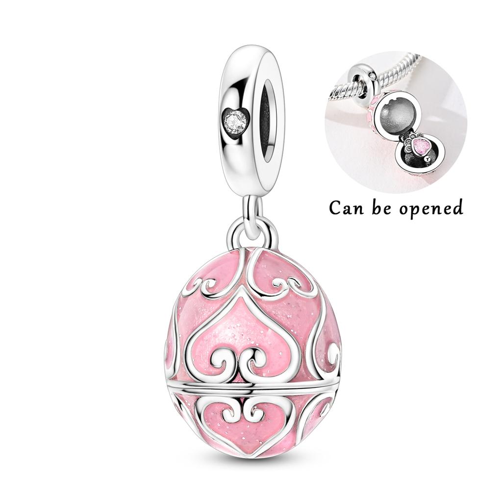 Rosa Serie Charms 925 Silber Originale Für Frau Anhänger Perlen Passend Armbandherstellung Modeschmuck