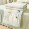 New Waffle Fiber Quilt, Summer Bare Sleeping Color Blocked Thin Quilt, Cool Air Conditioning Summer Quilt, Machine Washable