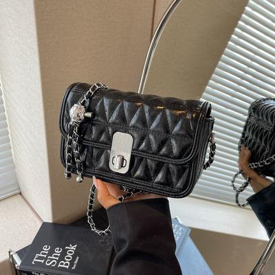 Beliebte exquisite kleine Tasche Damen 2025 neue Sommer vielseitig Kettenschloss kleines quadratisches Tasche Schulter Umhängetasche