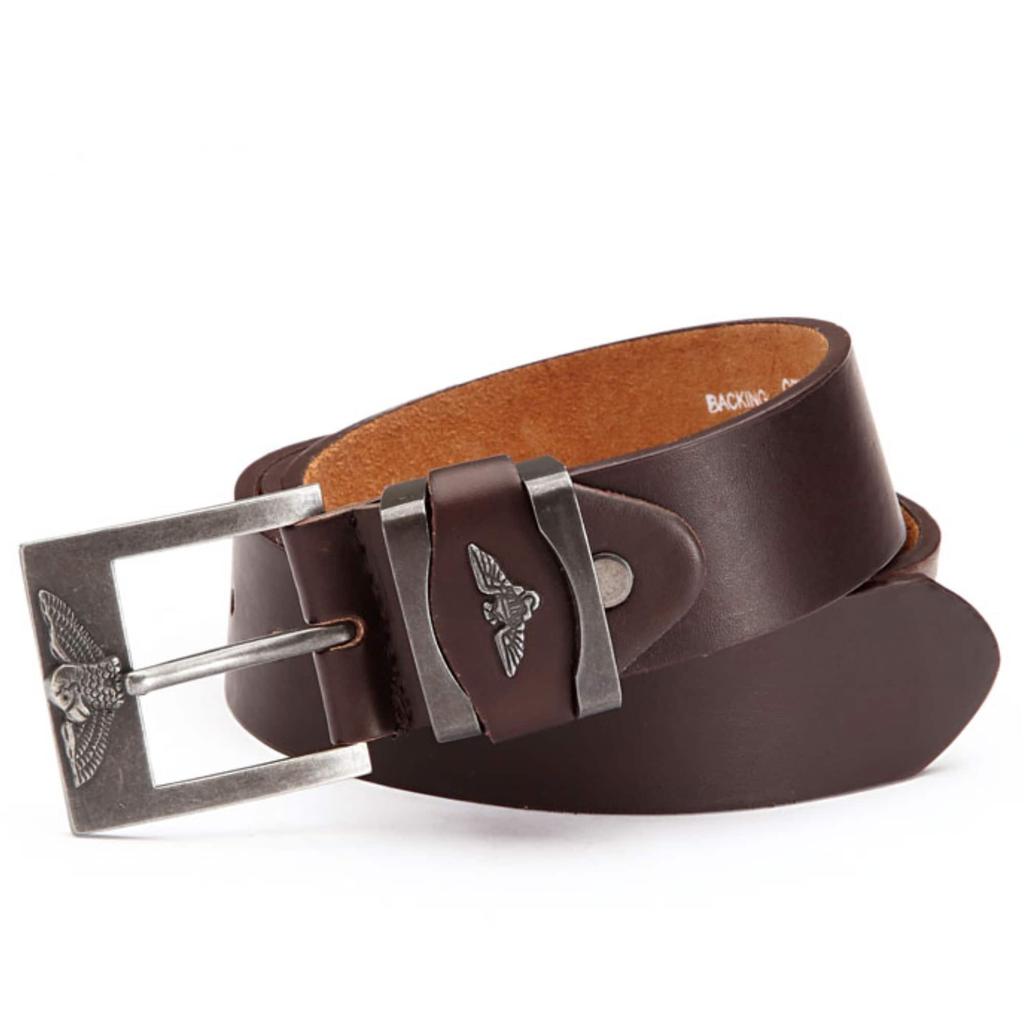 Herren Gürtel mit Adler Schriftzug Used