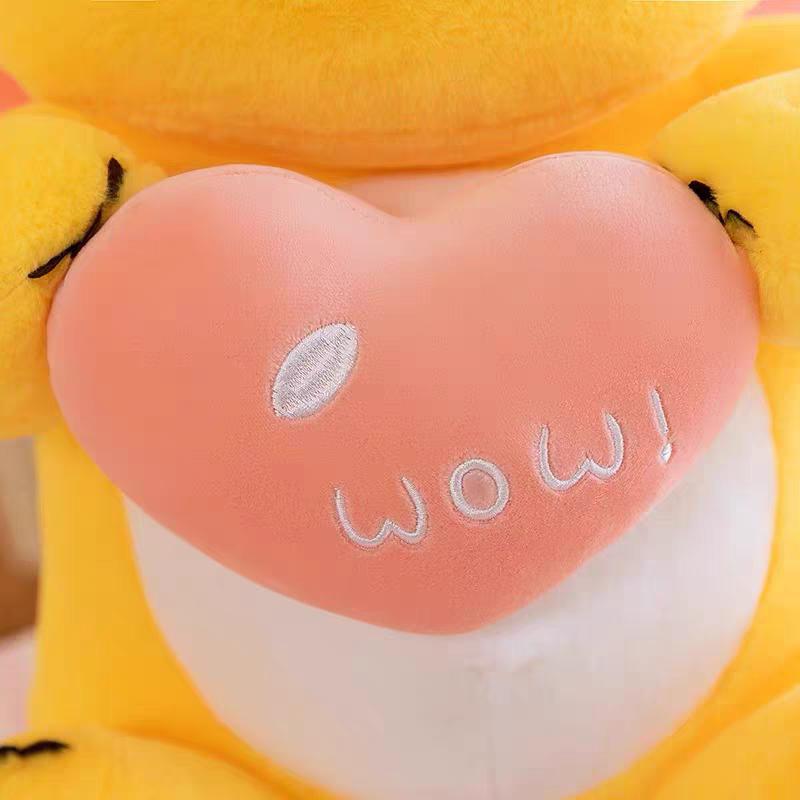 Nailong 'Cupid Angel' Sitting Plush Doll | Bulk Official Cute Yellow Dinosaur Wings Heart Super Soft PP Cotton Girls