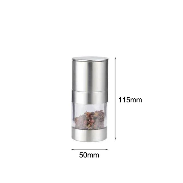 Pepper Grinder 2 in 1 Stainless Steel Manual Spice Salt and Pepper Mill Kitchen Tools Accessories for Cooking