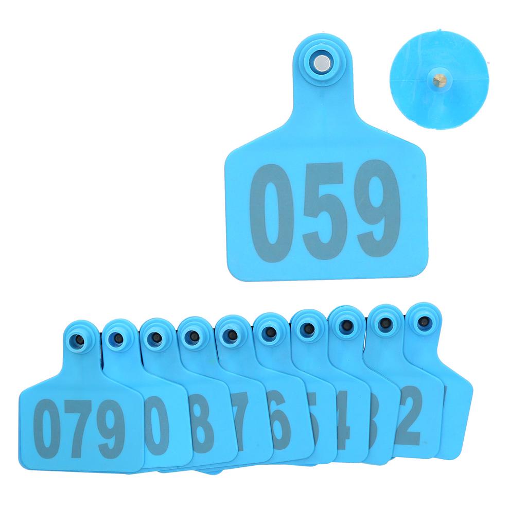 001?100 Number Plastic Tag Livestock Animal Ear Tag for Marking Cattle Cows Animal Farm Accessories