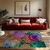 Unique Mandala Pattern Floor Mat Non-Slip Entrance Rug Home Decor Living Room Bedroom Carpet Washable Area Rug Modern Abstract D