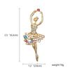 High-End Rhinestone Ballet Dancer Brooch for Women