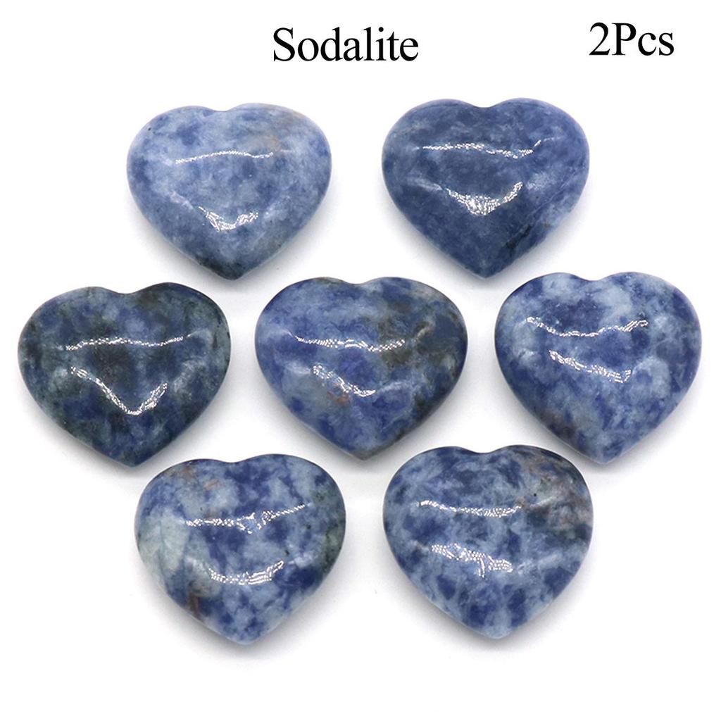 Herz-Kristall-Ornament-Dekoration, Energie-Naturstein, Reiki-Heil-Edelstein für Topfpflanzen, Fischtanks, Aquarien, Heimdekoration, Schmuckzubehör, 2 × 2 cm