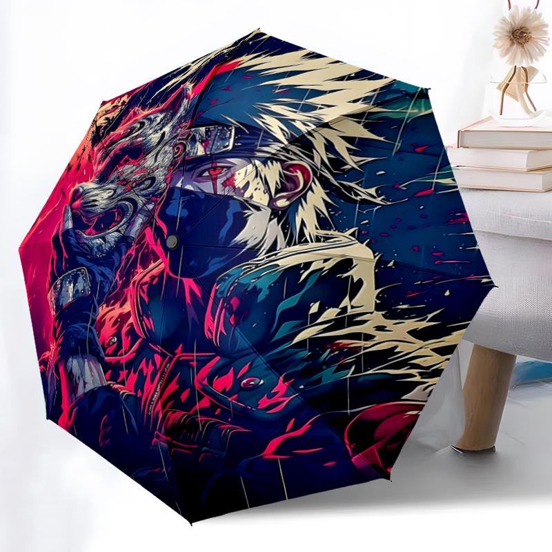 1pc Rogue Warrior Fashion Automatic Opening and Closing Cartoon Umbrella - Suitable for Various Occasions, Outdoor Activities, Lightweight and Du