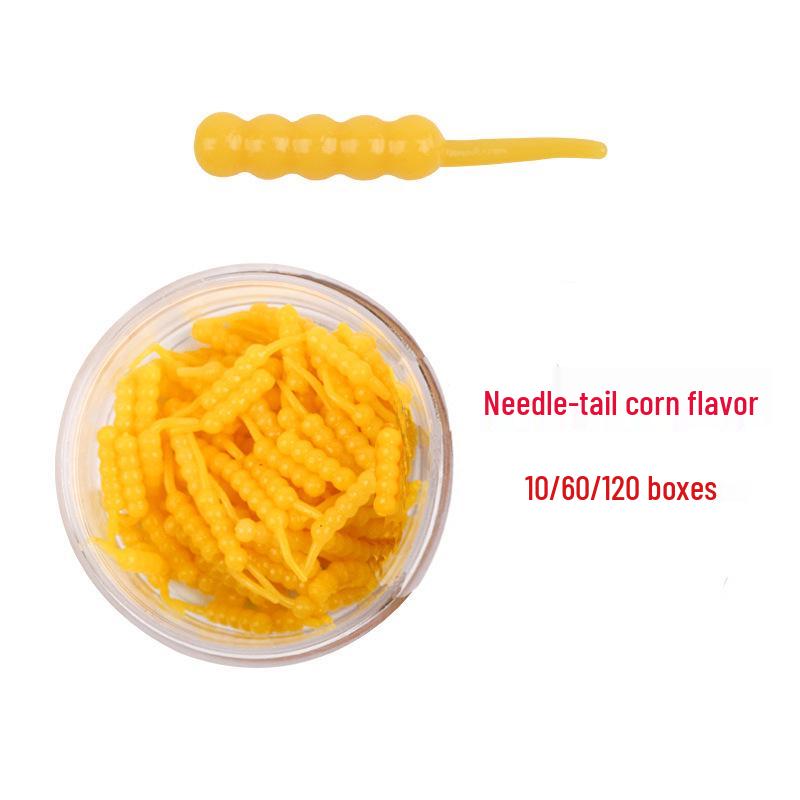 Dynamic Soft Beads Floating Maggot Lure: White Corn Flavor, Red Worm Scent