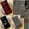 Outlander Tartan Sassenach Back Case For Samsung Galaxy S23 S21 Ultra S20 FE S9 S10 S22 Plus Note 10 Plus S22 Ultra Coque
