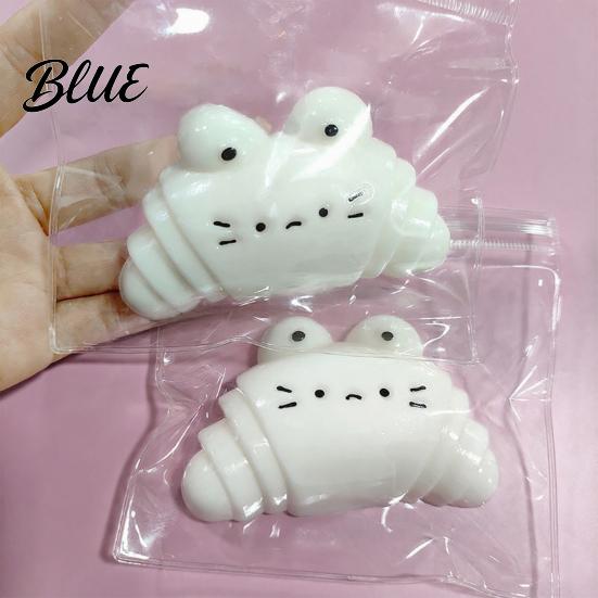 Croissant Squeeze Toy Cartoon Stress Relief Slow Rising Bread Sensory Anxiety Portable Kids Adults Simulated Food Pinch Fidget