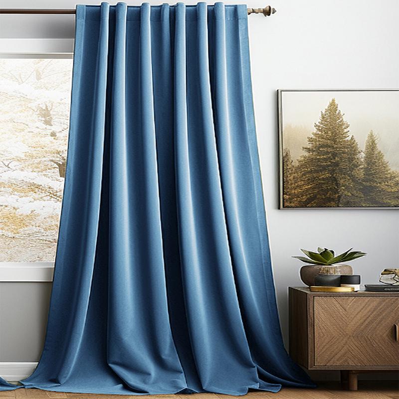 

1/2 панельные бархатные шторы утолщенные затемняющие шторы теплоизоляционные оконные жалюзи карман для гостиной спальни домашний декор 132x213cm