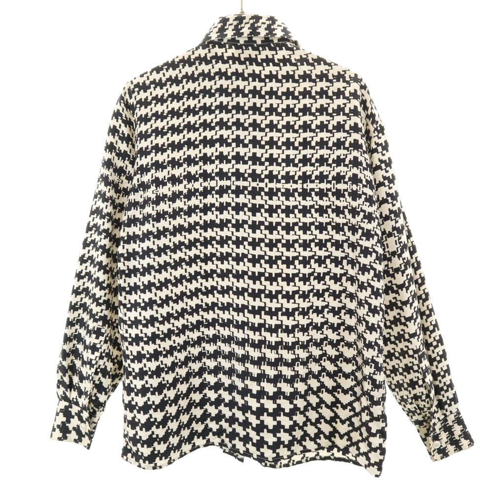 Max Mara Made In Italy Geometric Pattern Long Sleeve Shirt Special Wing Women Used