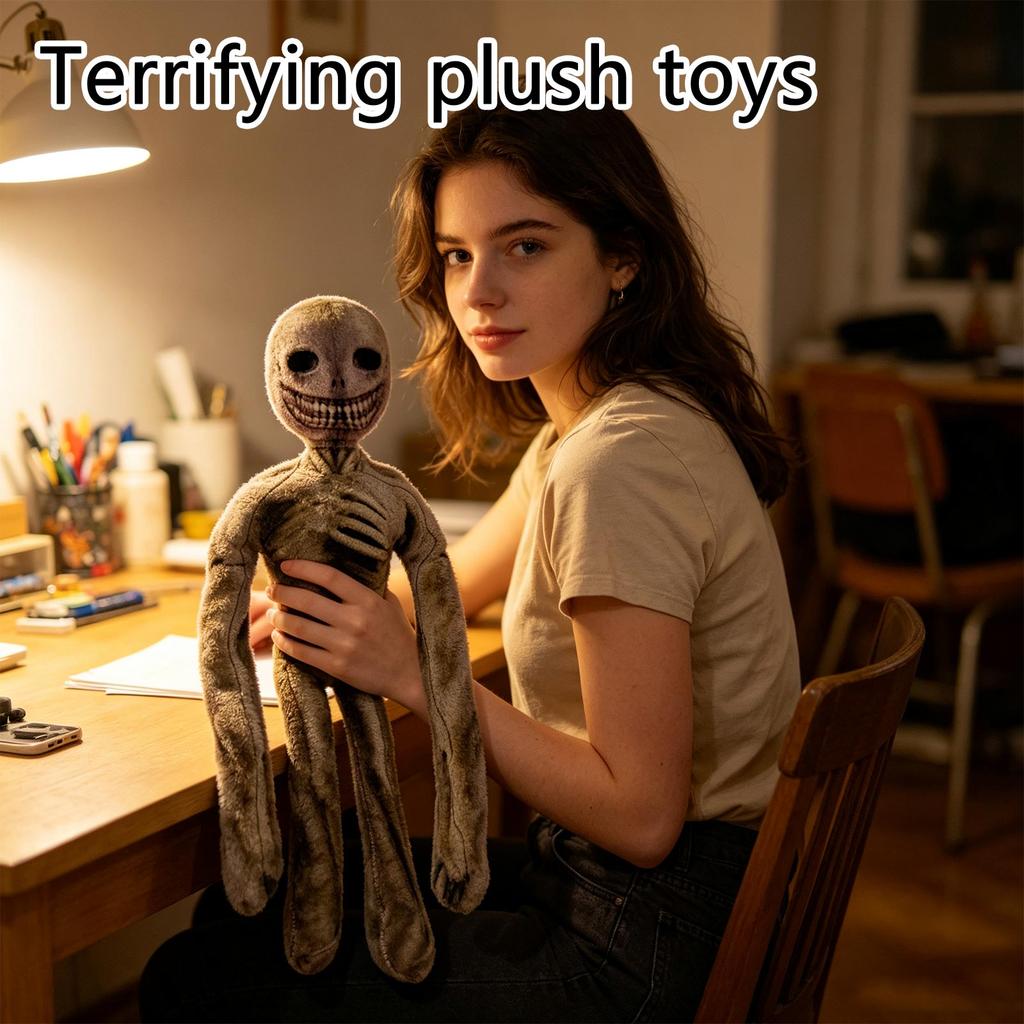 Scary Human Plush Doll - Horror Stuffed Toy for Collectors and Halloween Décor