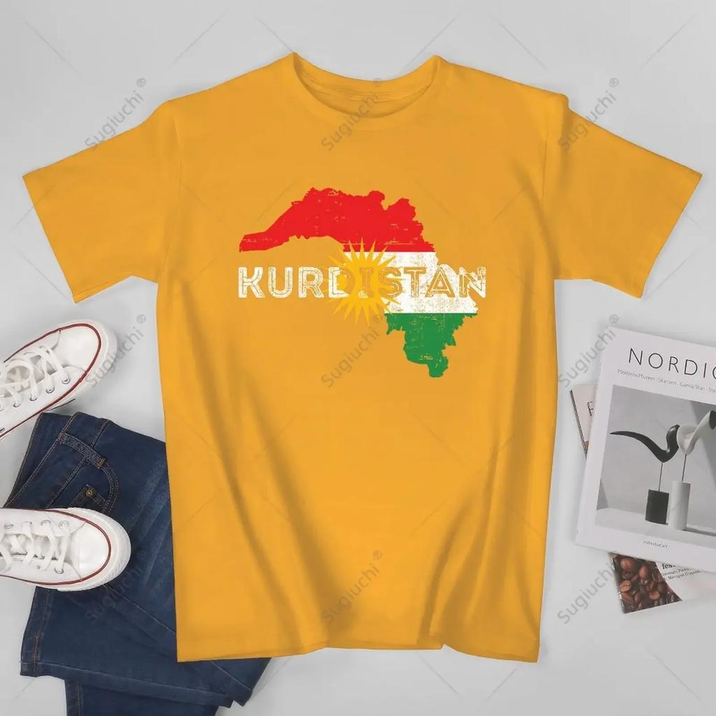 Unisex Kurdish Map And Flag Souvenir Distressed Kurdistan Tshirt Tees T Shirts WoUnisex Boys 100 Cotton TShirt