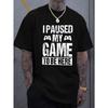 European Sizes Men's New Stylish And Personalized Short-Sleeve T-Shirt with a Gaming Letter Design
