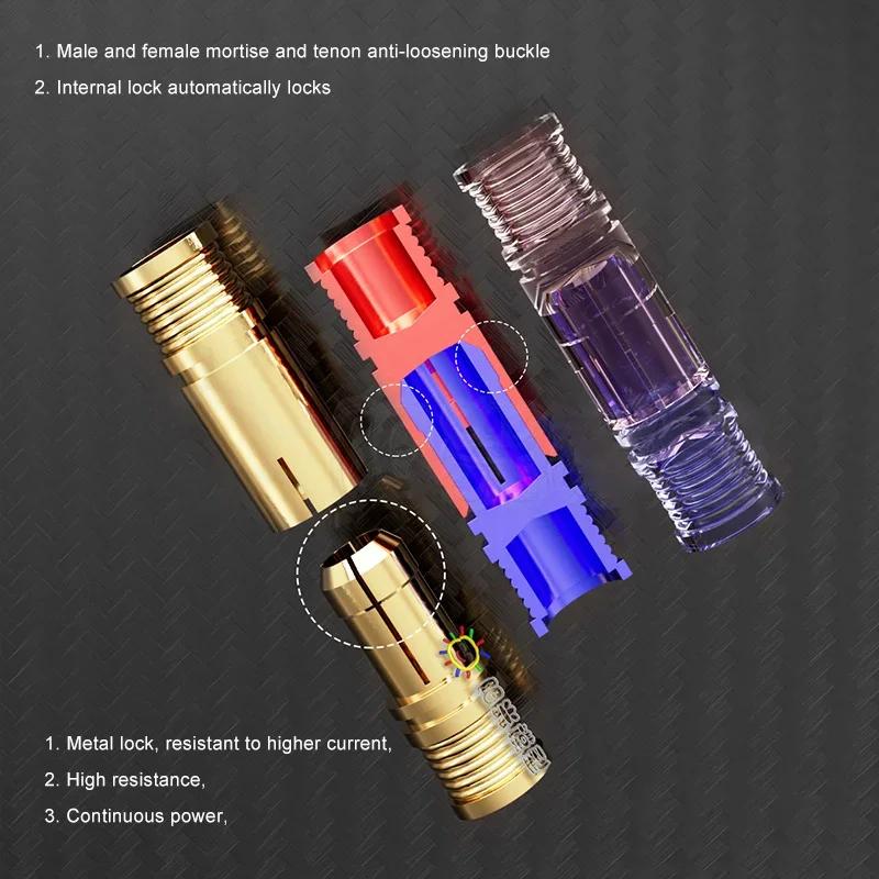 200A Lithium Battery Welding free Connector 8AWG REB 6808 PRO D6 Gold-plated Plug Socket 6mm 200A Banana Male Female Connector