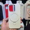 Applicable to Apple 15promax with magnetic bracket mobile phone case liquid silicone iPhone17 with fulcrum protective case