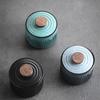 Ceramic Small Tea Caddy Jars Coffee Can Portable Kitchen Tea Can Snacks Sealed Jars Decor Storage Tank Food Organizer Candy Jars