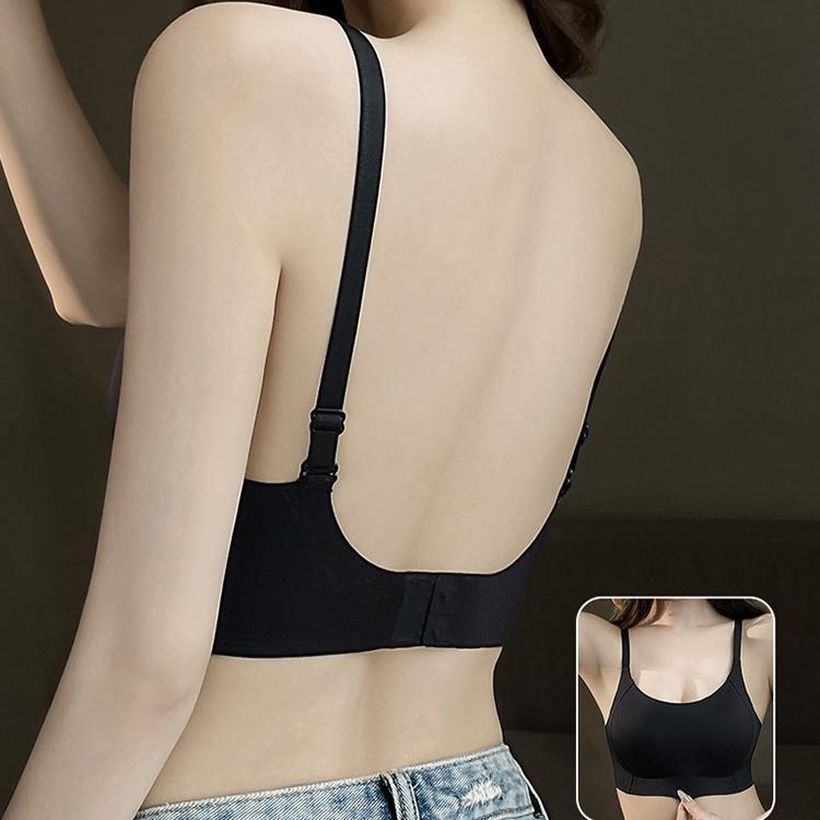 Summer Backless Bra for Women Gathering Sports Bra Collecting Accessory Breasts Anti Glare Strapless Bra Summer Seamless Bra