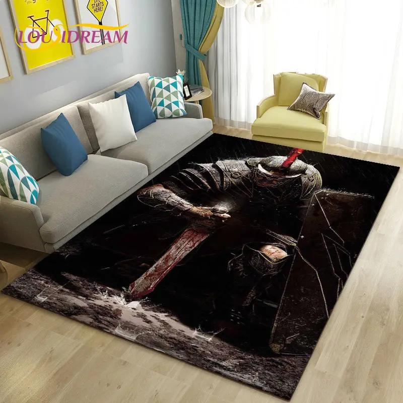 Knight Templar Cavalier Crusaders Game Area Rug Large,Carpet Rug for Living Room Bedroom Sofa Doormat Kitchen,Non-slip Floor Mat