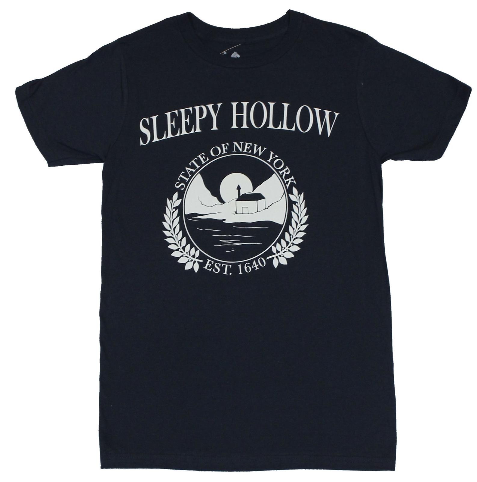 Sleepy Hollow Adult New T-Shirt - State Of New York Established 1640 Moon Lit XL