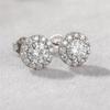 Boucles d'oreilles puces rondes en argent sterling S925 0,5 carat pour femmes, simples, en moissanite, tendance, avec diamants Mozzarella, usine