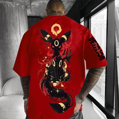 2026 Pokémon Anime Japonés Periférico Umbreon Camiseta de Manga Corta Pokémon Verano Unisex Moda Transpirable Top Deportivo