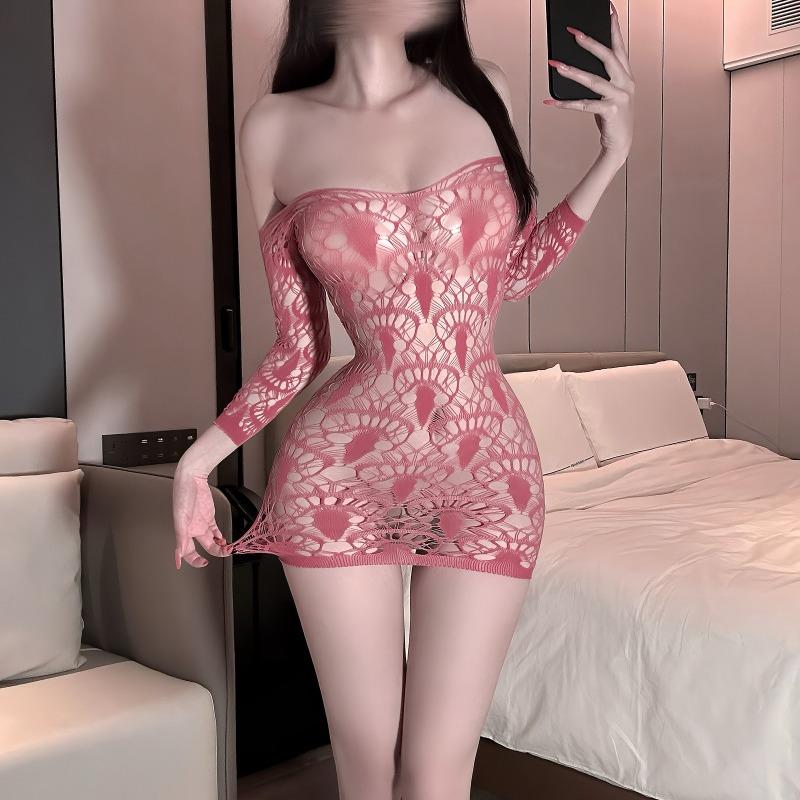 Sex Unterwäsche Damen Hüftrock hohler Schritt Jacquard Socken reine Begierde freier Pyjama qqny Perspektive