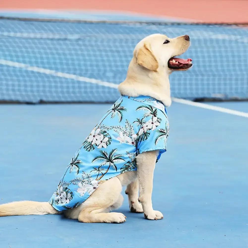 XL-5XL Hawaii Stili Sevimli Yaz Tişörtleri Rahat Baskılı Evcil Hayvan Gömleği Orta Büyük Köpek Yavrusu Evcil Hayvan Giysileri Evcil Hayvan Ürünleri