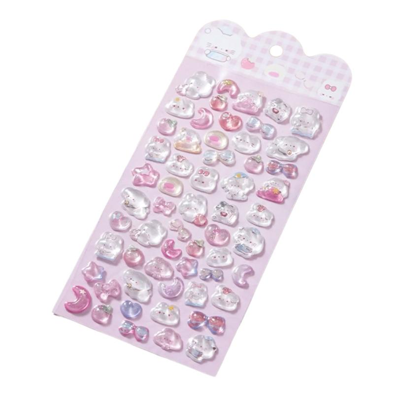 Embossed Animal Sticker Cartoon PVC Resin Sticker For Scrapbooking Notebook Journal Phone Cover Luggage Kids Rewarding