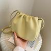Trendy Korean Cloud Shoulder Bag For Women Stylish Versatile Bucket Bag Soft Pu Leather