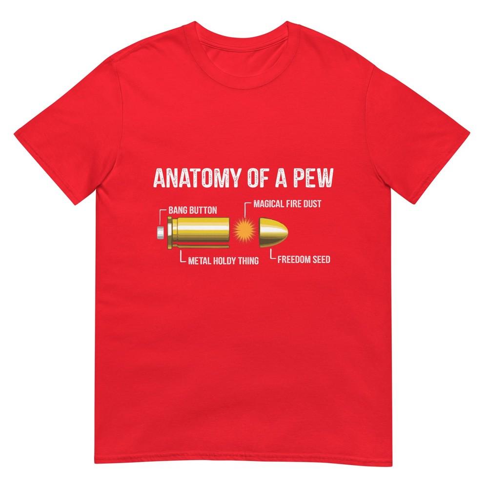 Funny Gun Ammo Bullet Gift Anatomy Of A Pew Tshirt S