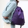 Unisex Sports Backpack Foldable Water-resistant Pure Color Drawstring Backpack for Workout