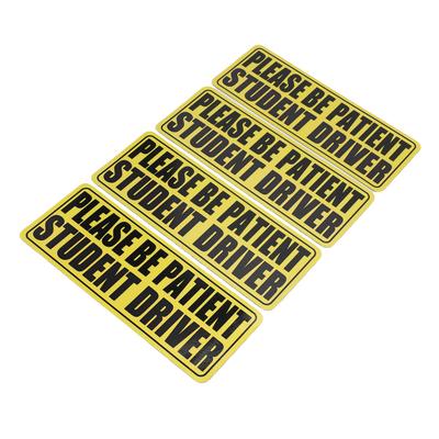 4PCS New Drivers Sticker Warning Magnetic Student Driver Sign Reflective Novice Driver Decal for Vehicles