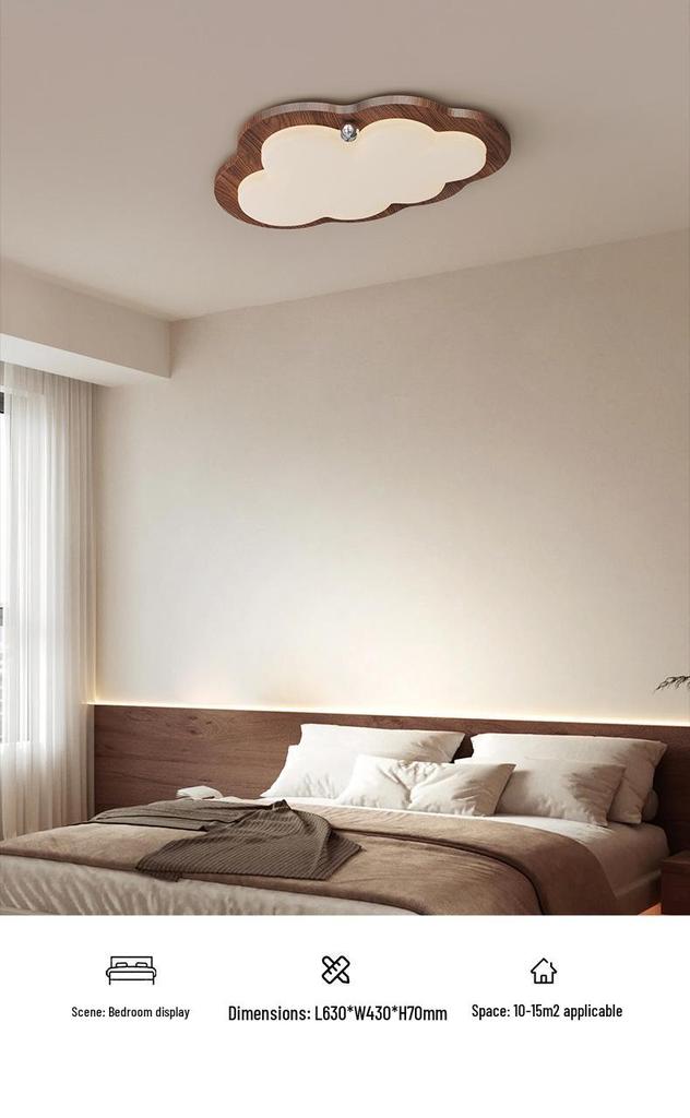 Vintage Solid Wood Eye Protection Ceiling Light for Living and Dining Rooms
