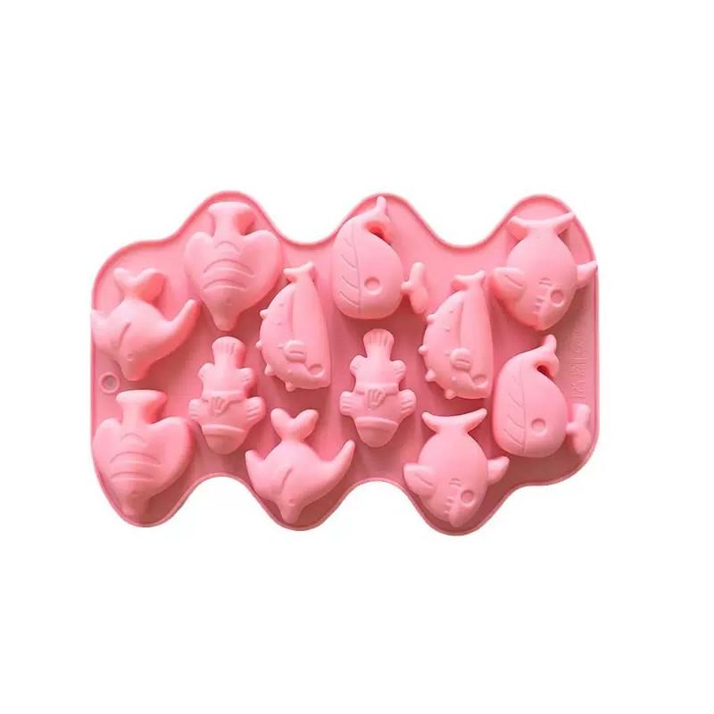 New Arrival 1pc Silicone Marine Animal Cake Mold Ice Cube Tray Jelly Chocolate Molds Candy Cake Mould