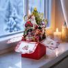 Cartoon Pattern 3D Pop Up Card 4-Layer Holiday Postcard Vintage Christmas Greeting Card  Office