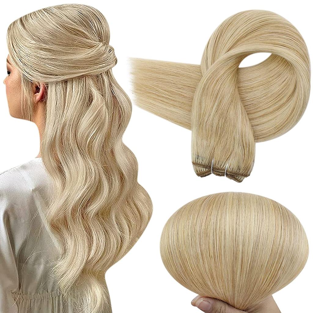 Full Shine Weft Hair Extensions Sew In Real Human Hair Extensions For Women Add Length And Volume