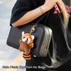 With Keyring Red Panda Keychain Plush Stuffed Doll Charm Raccoon Plush Pendant  Backpack Decoration