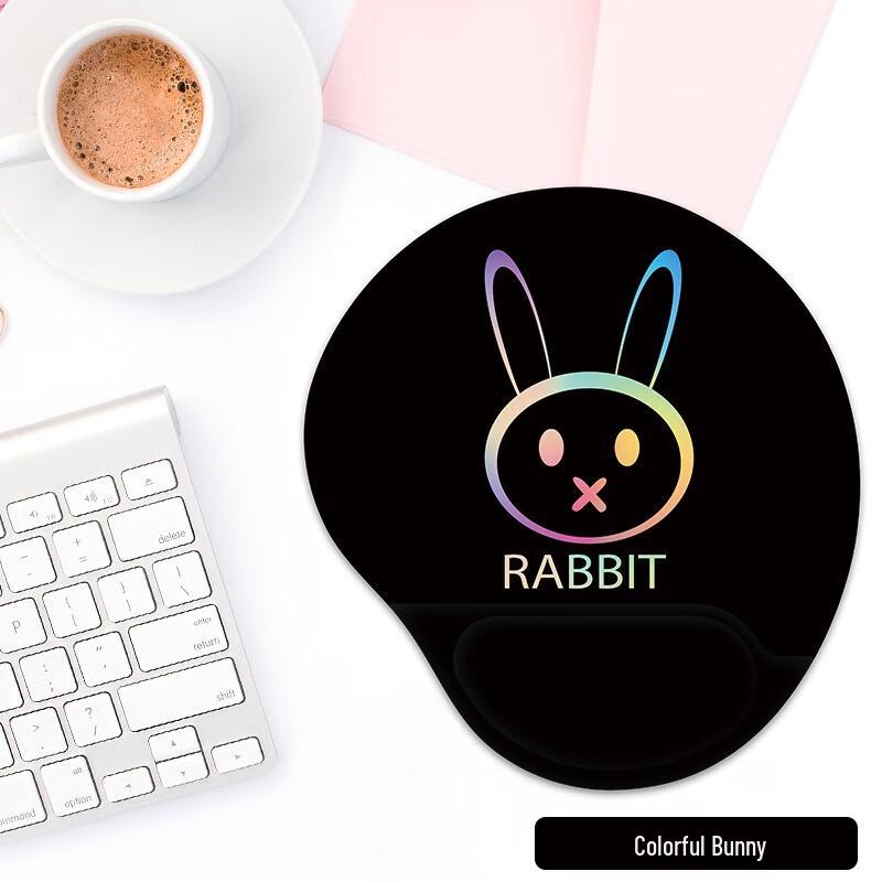 Colorful Rabbit Ergonomic Wrist Rest Mouse Pad