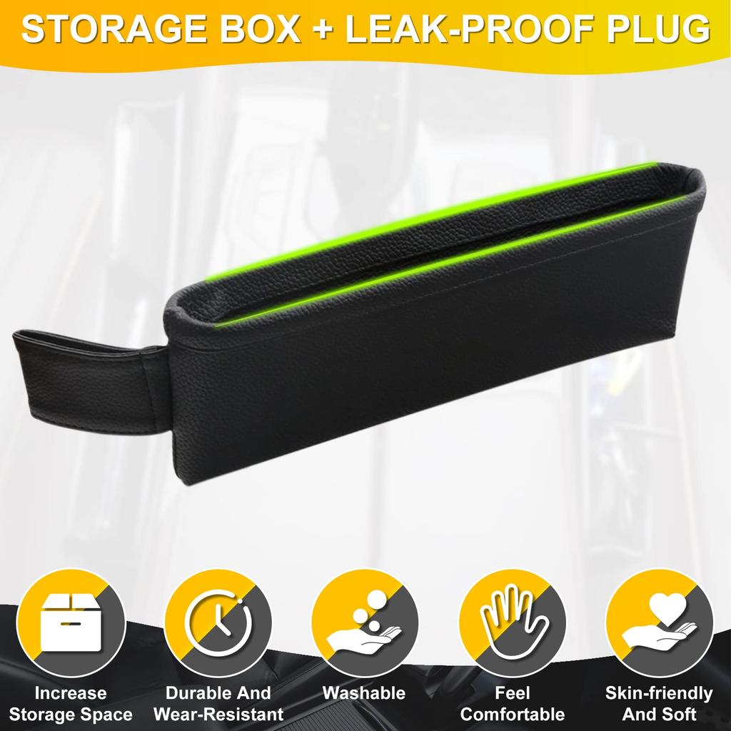 2pcs For TOYOTA Series Dedicated Car Seat Gap Storage Box and Leather Center Console Gap Filling Storage Box Car Decoration