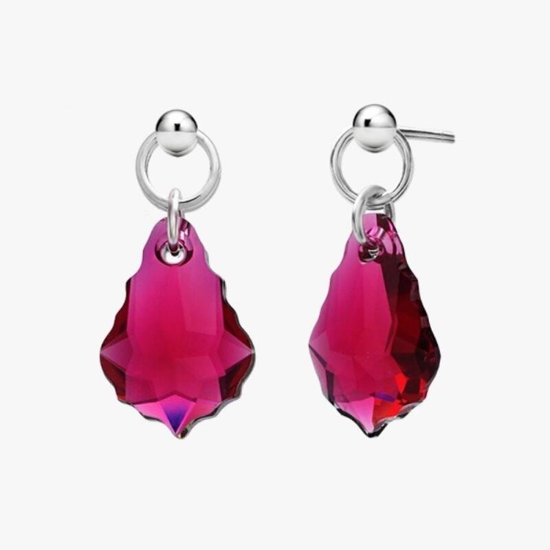 

Silver crystal earrings for women ONECOLOR