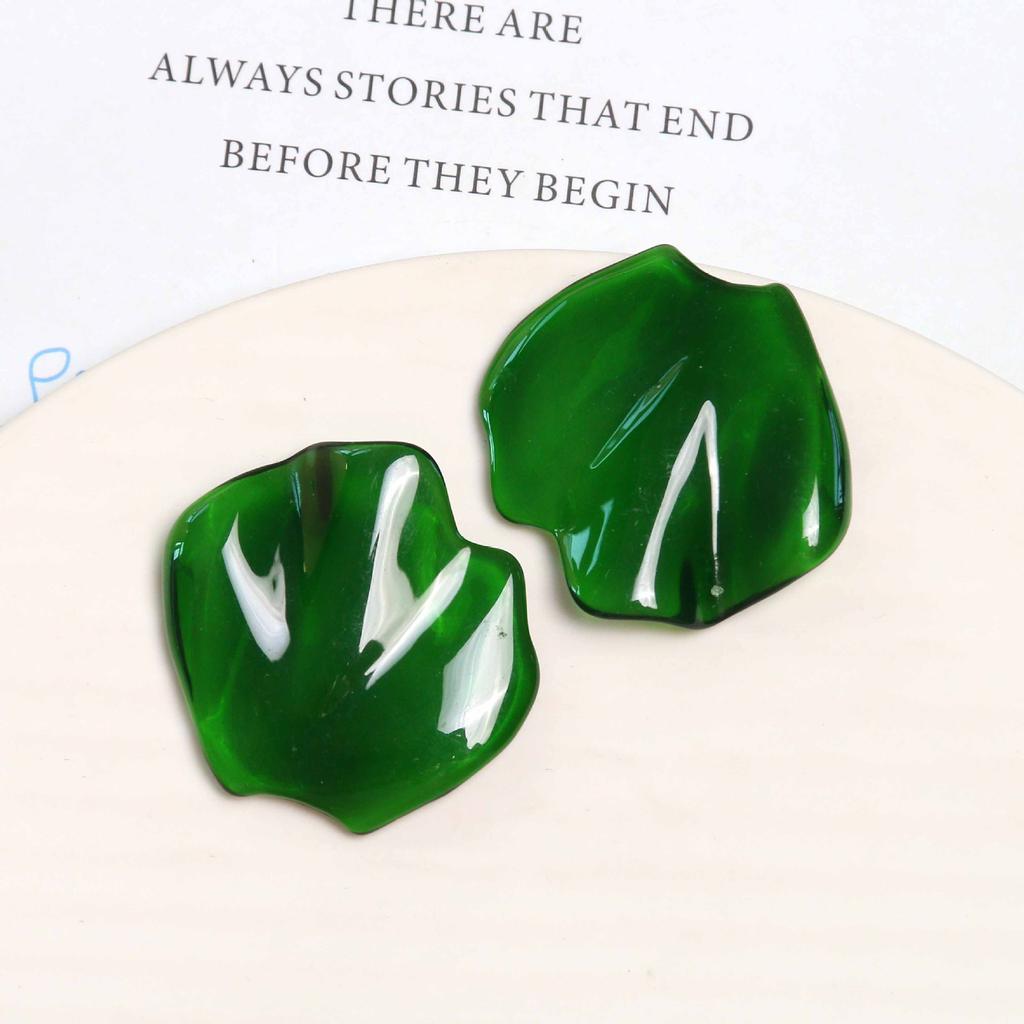 Korean Summer Transparent Leaf Resin Accessories, Sweet DIY Earring Phone Case Craft Making Materials for Women