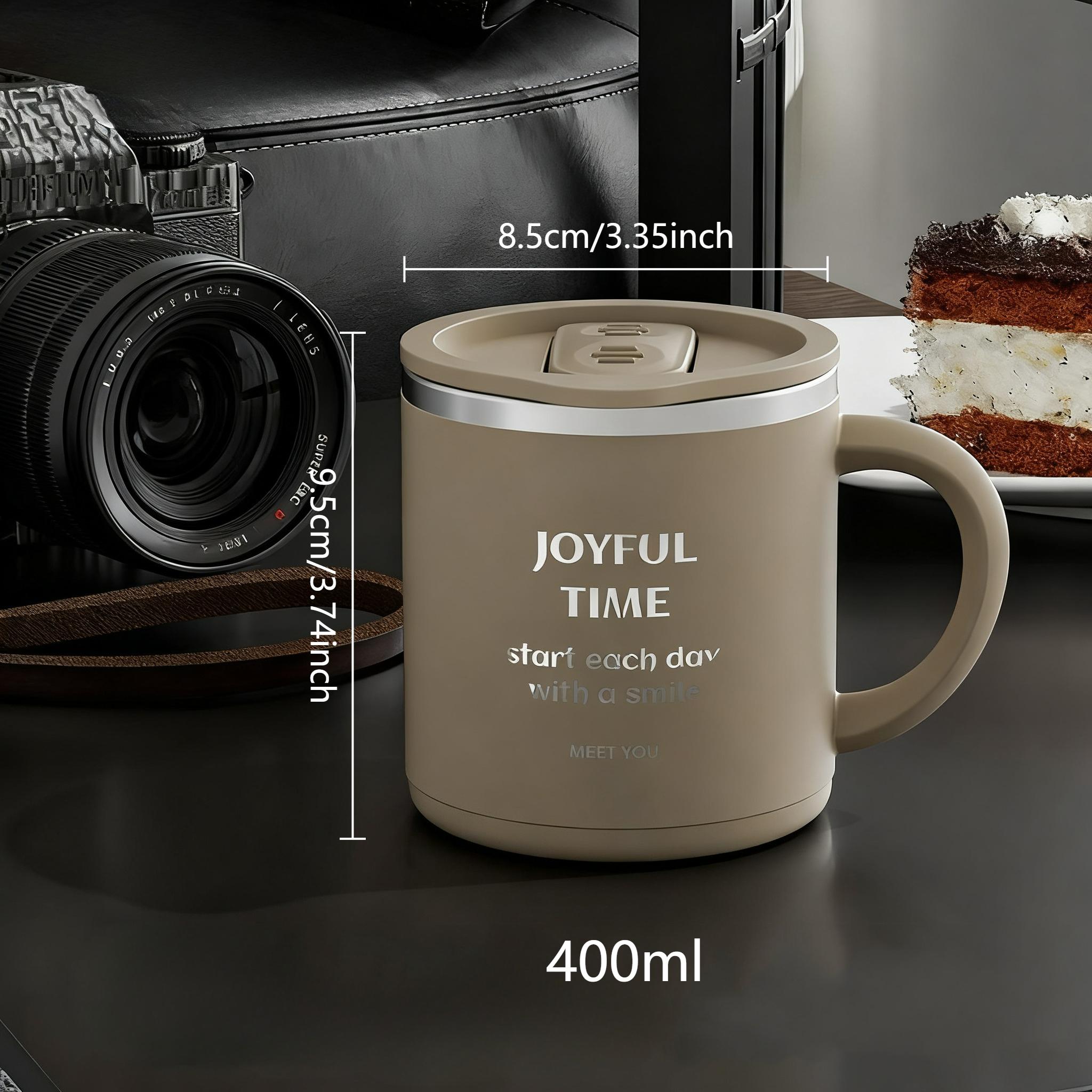 

304 Stainless Steel Thermal Coffee Mug Portable Tumbler Cups With Handle Double-layer Insulated Cold And Hot Water Cup Drinkware 301-400ml коричневий