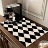 1Pcs Rubber Drying Mat With Checkerboard Pattern Drying Mat For Coffee Shop Restaurant Kitchen Carpet Tableware Durable Diatom