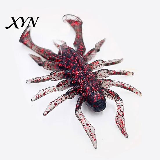 Elastic Fishing Lures 8Pcs 6cm/2.8g Bionic Insect Soft Bait, Slow Sinking Floating Artificial Lure, Bass Lure Swim Bait for Freshwater Saltwater Trout