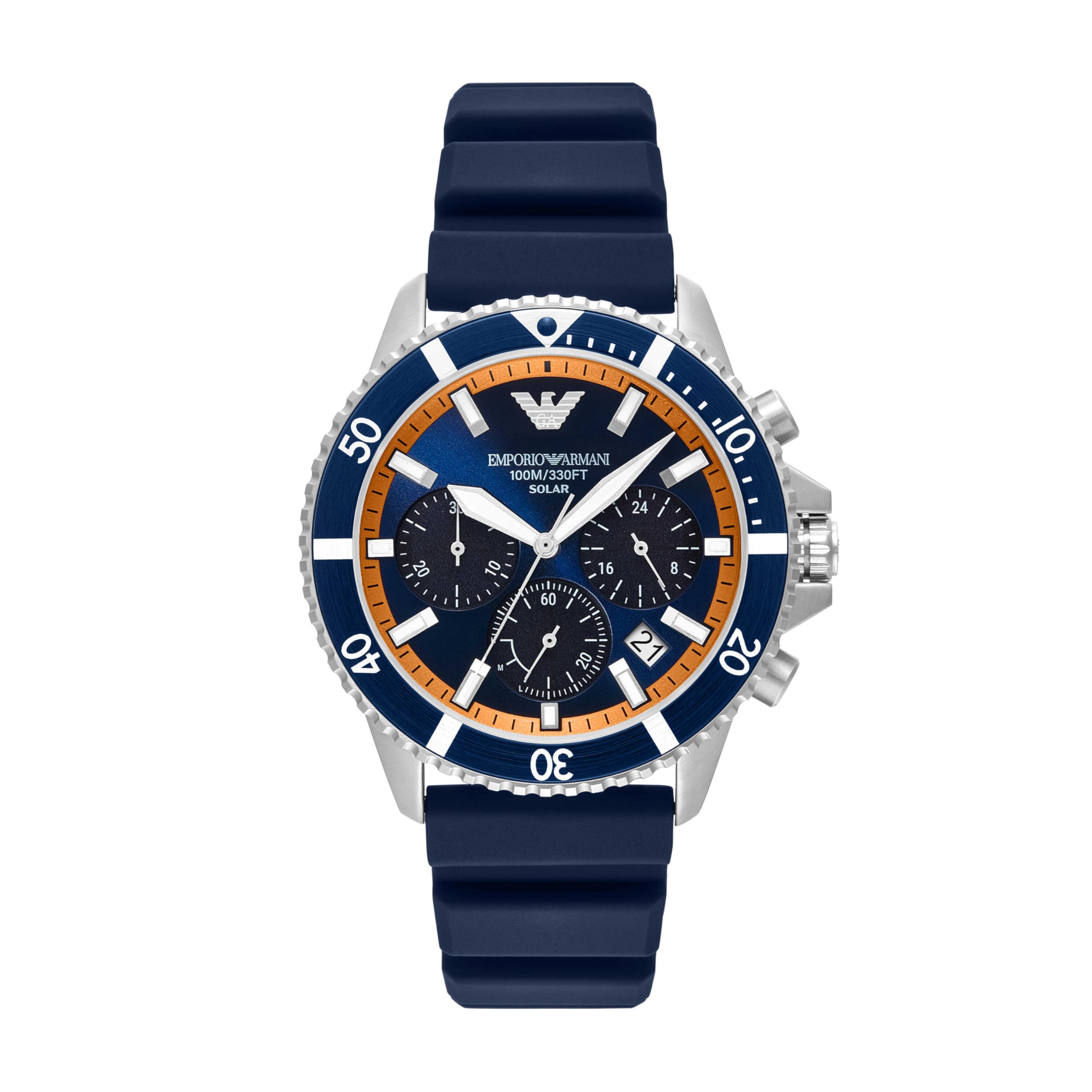 

Emporio Armani World Explorer AR11696 Blue Wristwatch Men s синій